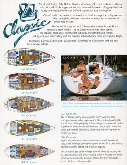 Dufour 2001 Classic Brochure