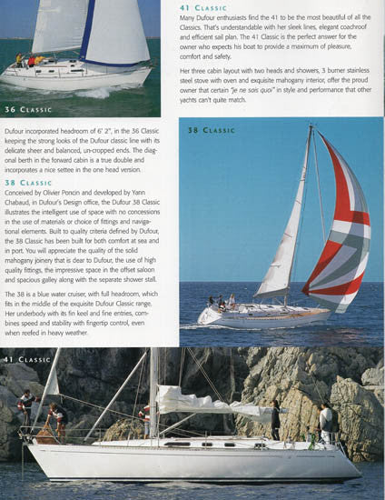 Dufour 2001 Classic Brochure