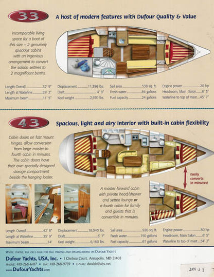 Dufour 2001 Gib'Sea Brochure