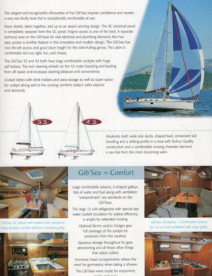 Dufour 2001 Gib'Sea Brochure
