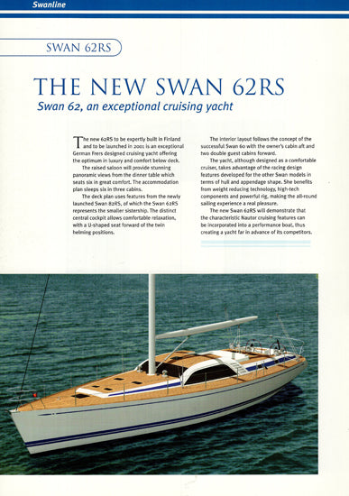 Nautor's Swan 62 Preliminary Brochure