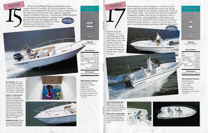 Sunbird 1992 Brochure