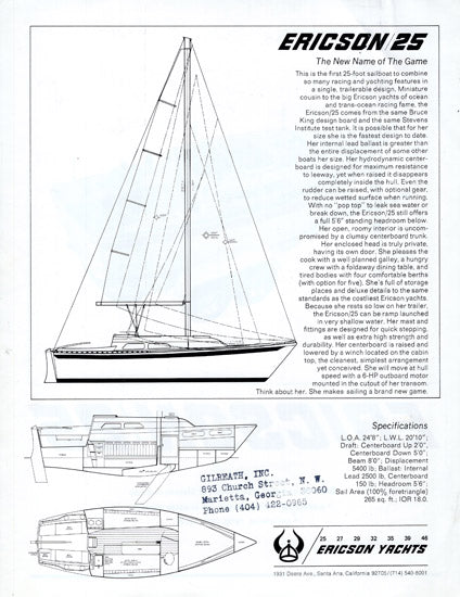 Ericson 25 Digital Brochure Package (1970s)