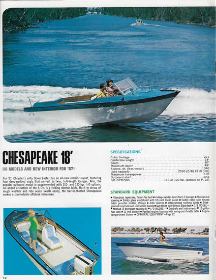 Chrysler 1967 Boats Brochure