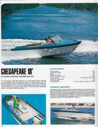 Chrysler 1967 Boats Brochure
