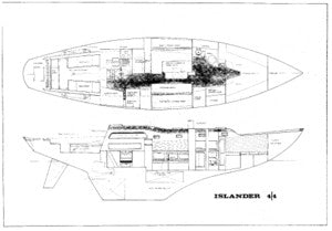 Islander 44 Interior Arrangement & Profile Plan