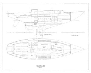 Columbia 38 Interior Arrangement Plan