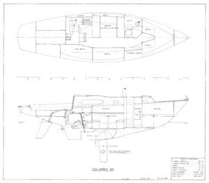 Columbia 34 Profile & Interior Plan