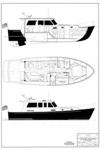 Freedom Legacy 42 Sedan Interior & Profile Plan