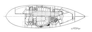 Pacific Seacraft Crealock 37 Interior Plan