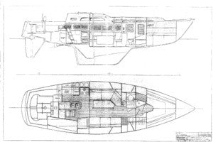Westsail 11.8 / Fair Weather Mariner 39 Profile and Interior Plan