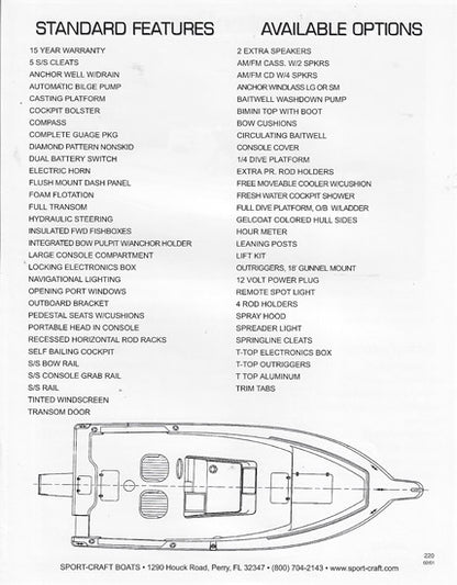 Sport Craft 220 Center Console Brochure