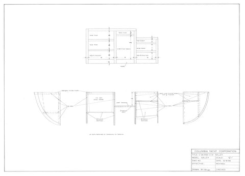 Columbia 29 / 31 Galley Plan