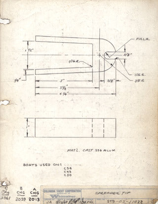 Columbia Yachts Spreader Tip Plan