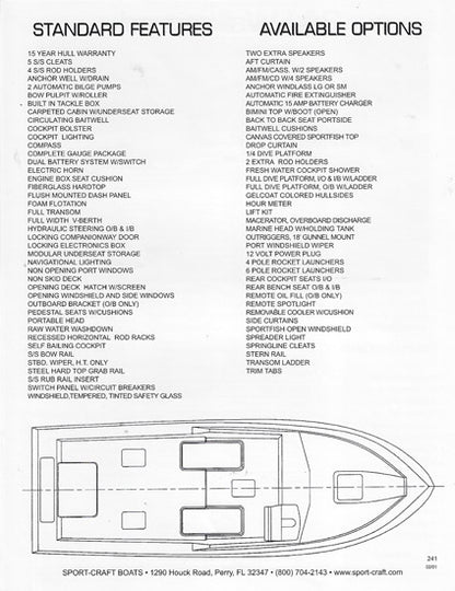 Sport Craft 241 Walkaround Brochure