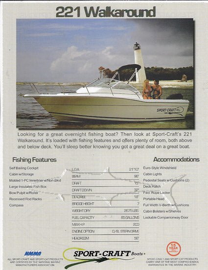 Sport Craft 221 Walkaround Brochure