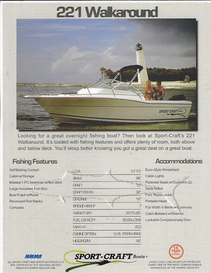 Sport Craft 221 Walkaround Brochure
