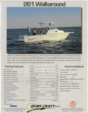 Sport Craft 261 Walkaround Brochure