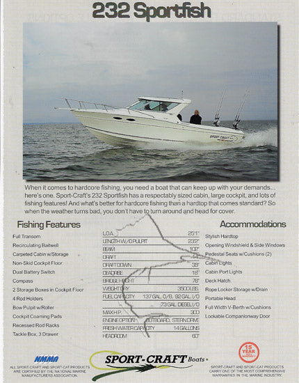 Sport Craft 232 Sportfish Brochure