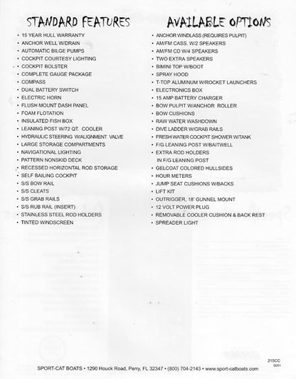 Sport Cat 21 Brochure