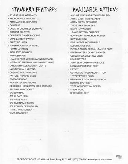 Sport Cat 25 Brochure