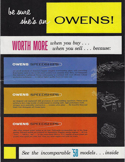 Owens 1958 Speedship Brochure