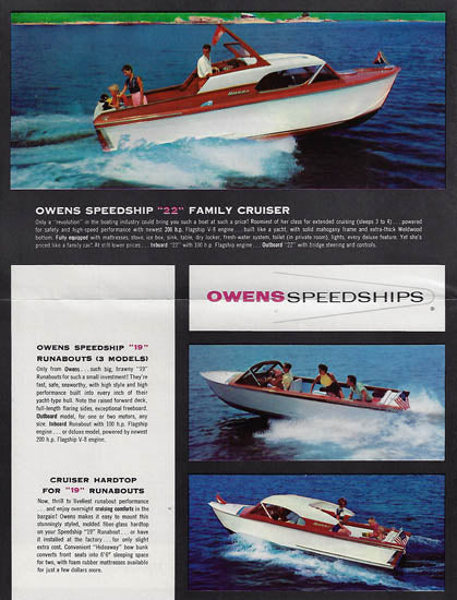 Owens 1958 Speedship Brochure – SailInfo I boatbrochure.com
