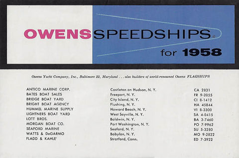 Owens 1958 Speedship Brochure