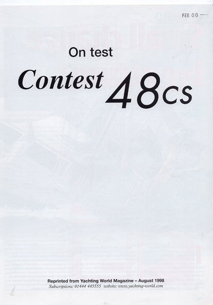 Contest 48CS Yachting World Magazine Reprint Brochure