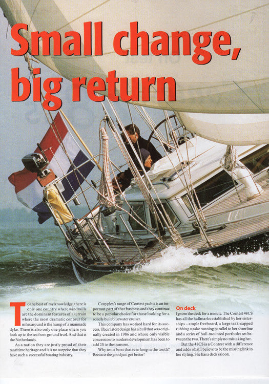 Contest 48CS Yachting World Magazine Reprint Brochure