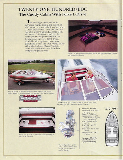 Maxum 1990 Brochure