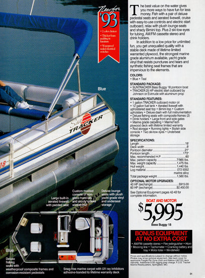 Tracker 1993 Brochure