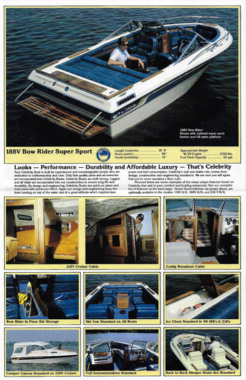 Celebrity 1980s Brochure