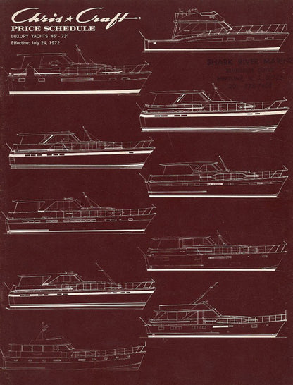 Chris Craft 1973 Luxury Yachts Price List