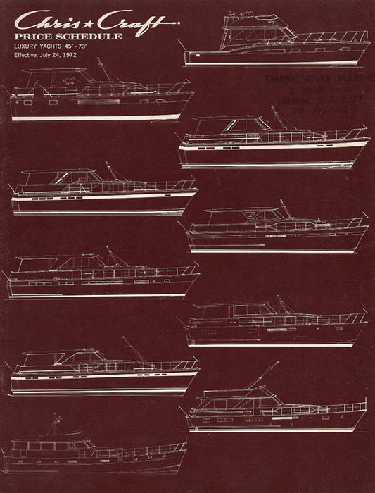 Chris Craft 1973 Luxury Yachts Price List