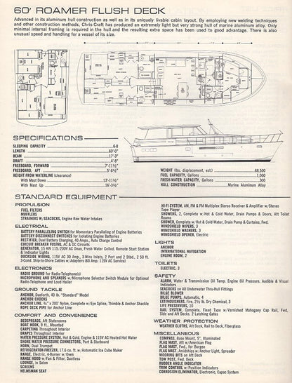 Chris Craft 1973 Luxury Yachts Price List