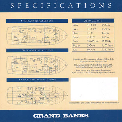 Grand Banks 46 Classic Brochure