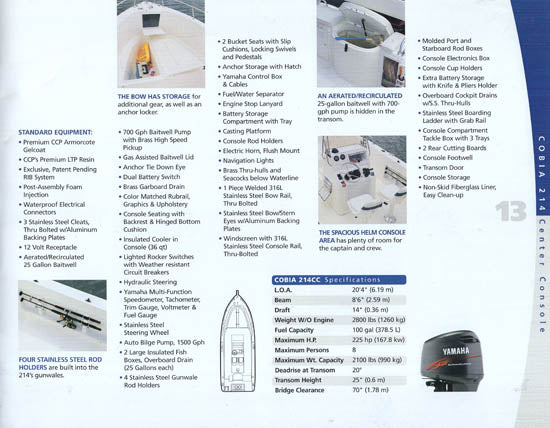 Cobia 2001 Brochure