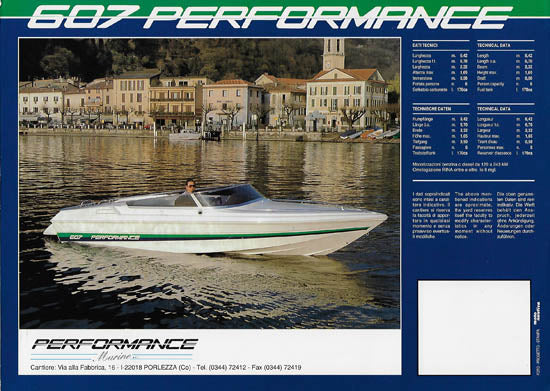 Performance 607 Brochure