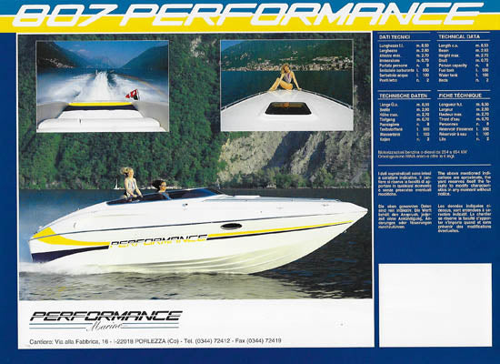 Performance 807 Brochure