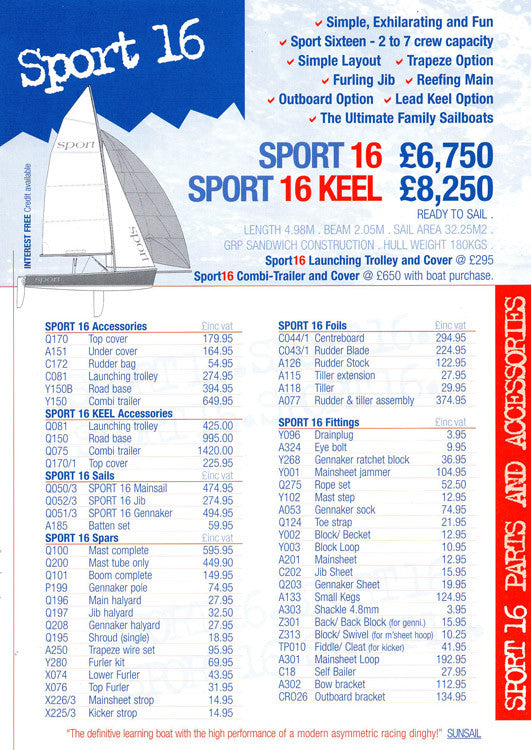 Topper 2001 Price List