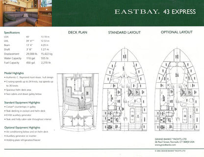 Grand Banks Eastbay 43HX Brochure