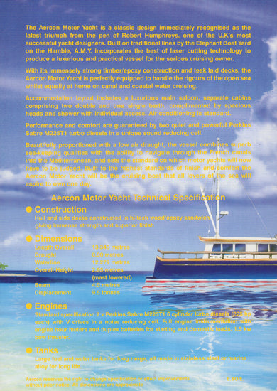 Aercon Motoryacht Preliminary Brochure