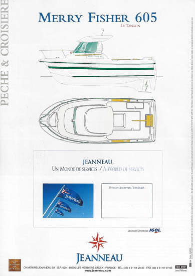 Jeanneau Merry Fisher 605 Brochure