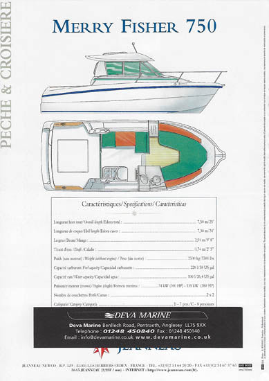 Jeanneau Merry Fisher 750 Brochure