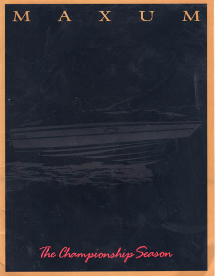 Maxum 1989 Brochure