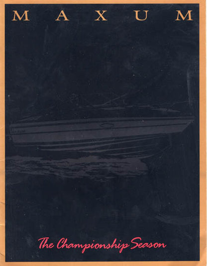 Maxum 1989 Brochure