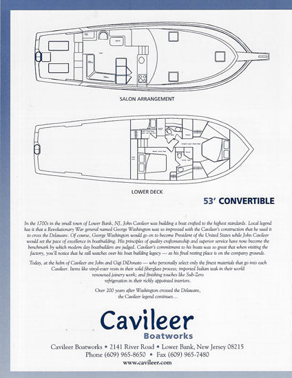 Cavileer 53 Specification Brochure
