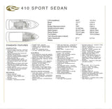 Carver 410 Sport Sedan Specification Brochure (2002)