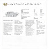 Carver 404 Cockpit Motor Yacht Specification Brochure (2002)